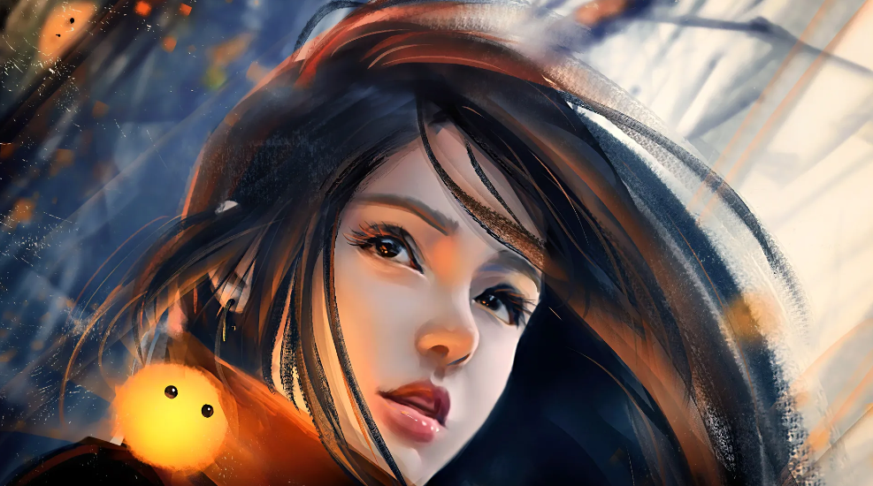 奇幻女孩 女人 脸 绘画 电脑壁纸 4K壁纸